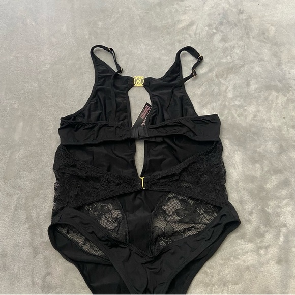 New! Victoria’s Secret Very Sexy Black So Obsessed High Neck Teddy 4317 - Picture 8 of 9